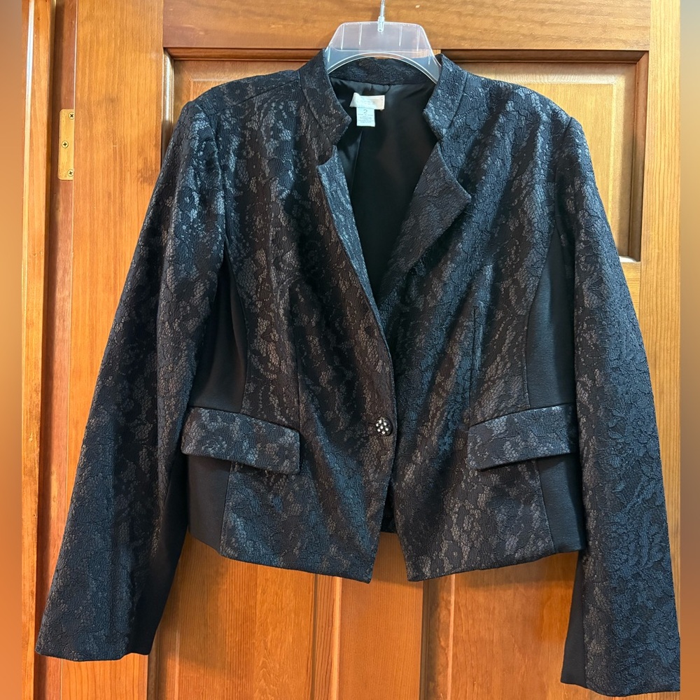 Chico's Lace Jacket Blazer size 2 / large - Picture 2 of 8